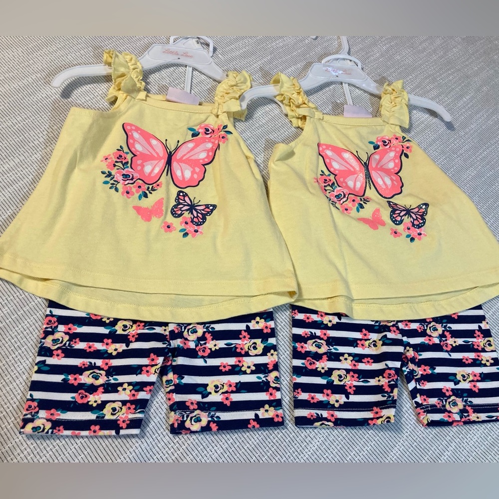 Twin Set Tank and Short outfits. 18M